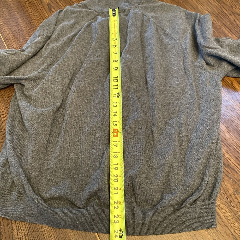 Eddie Bauer Sweater Men’s Size XL Grey 1/4 Zip High Neck Pullover - Picture 11 of 11